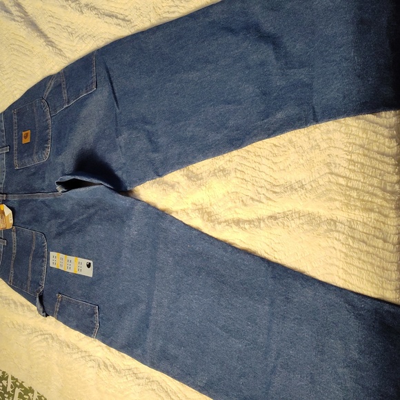 Carhartt work denim blue jeans men's size 38x36 - Picture 6 of 10